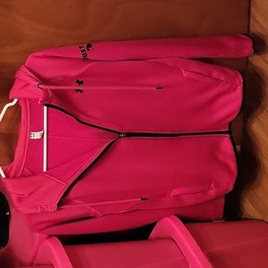 Under Armour "Just Ride" Horse Hot Pink Zippered Hoodie